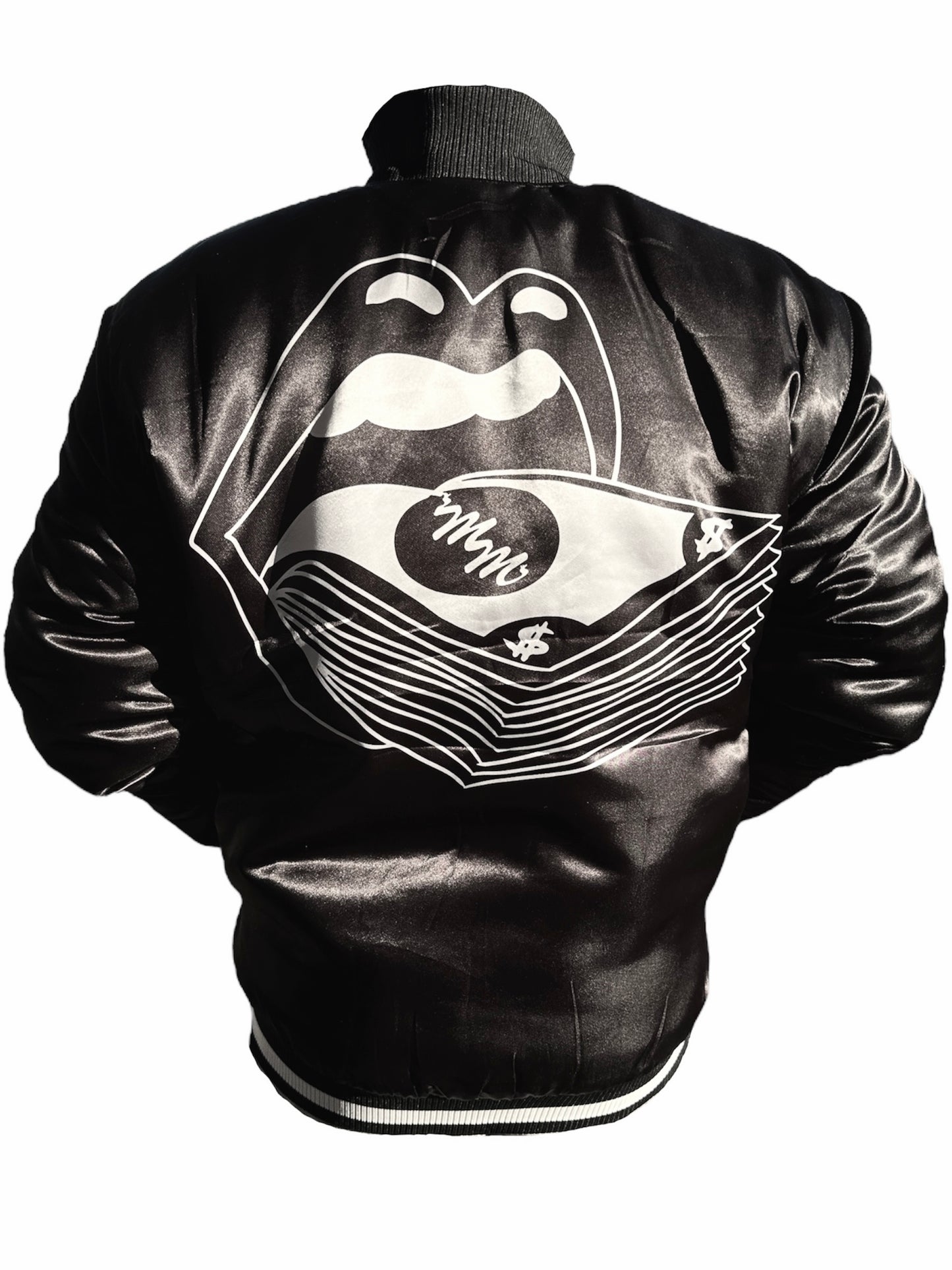 Reversible Black & White Satin Jacket