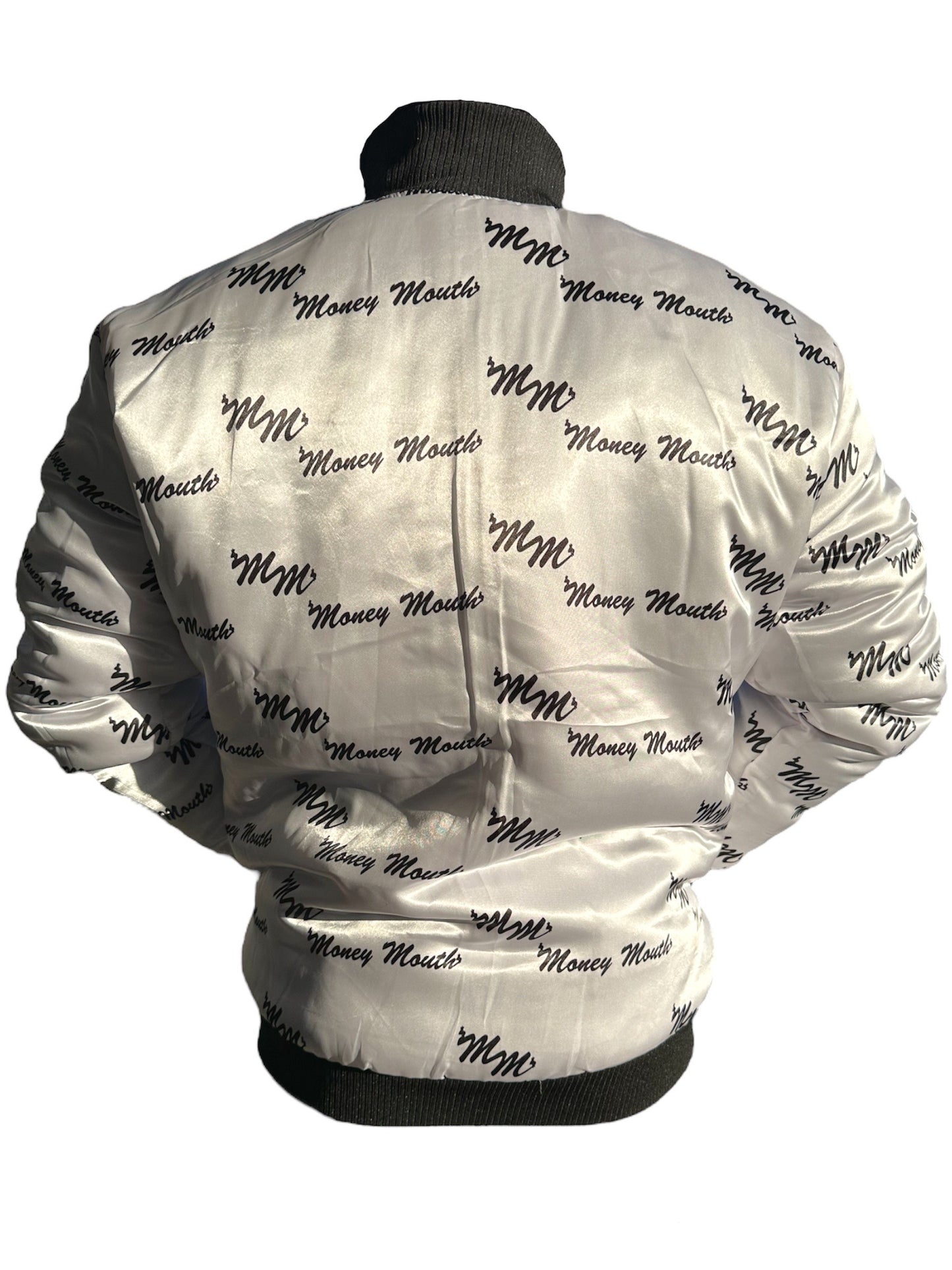 Reversible Black & White Satin Jacket