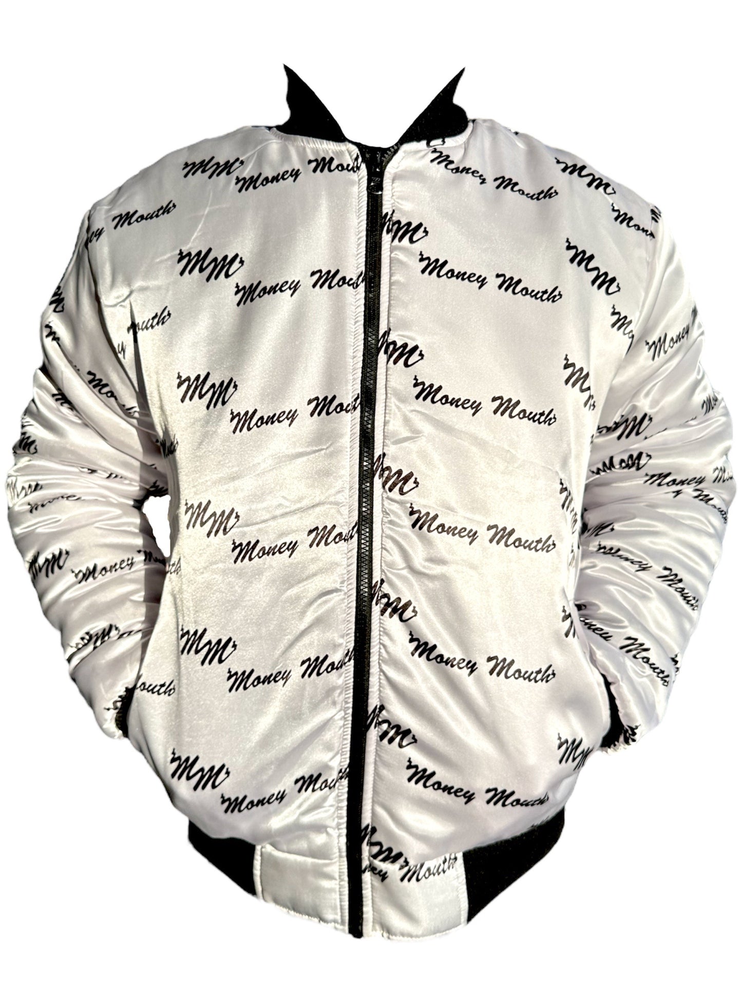 Reversible Black & White Satin Jacket