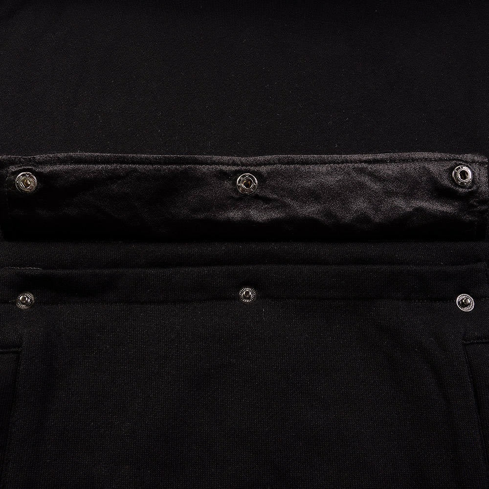 Premium Black Velvet-Lined Hoodie w/ Pouch