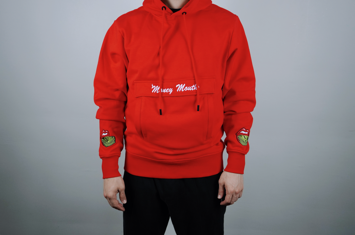 Premium Red Velvet-Lined Hoodie w/ Pouch