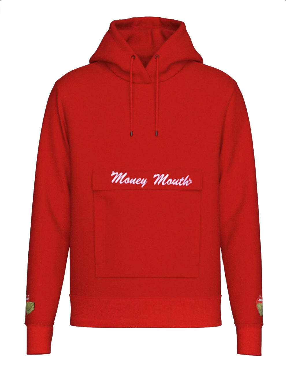 Premium Red Velvet-Lined Hoodie w/ Pouch