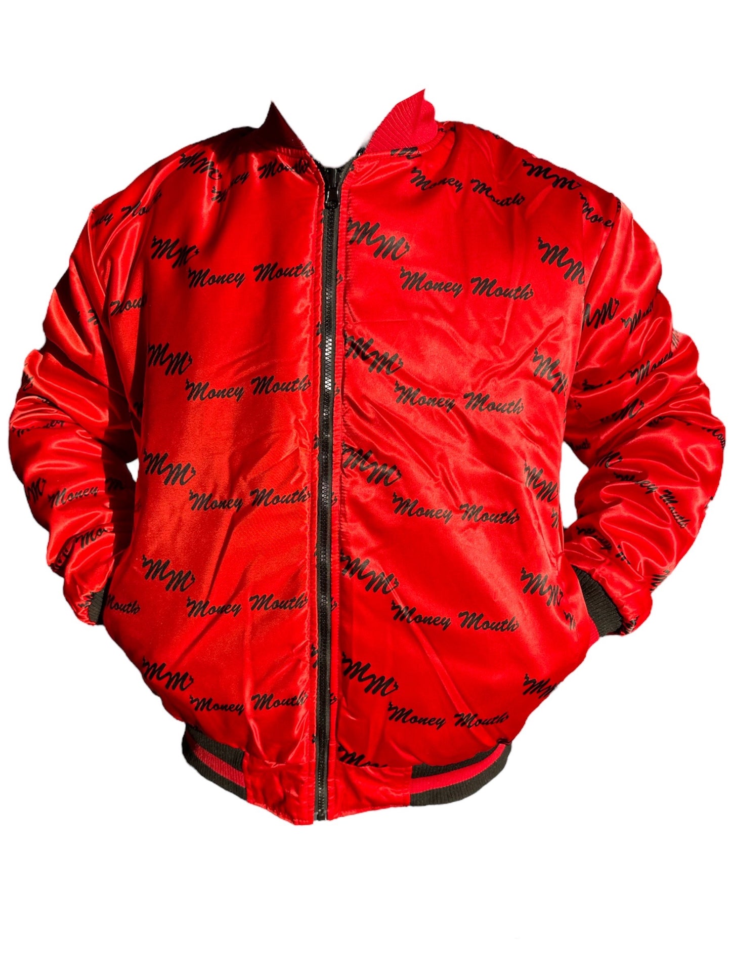 Reversible Black & Red Satin Jacket