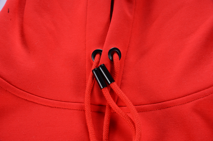 Premium Red Velvet-Lined Hoodie w/ Pouch